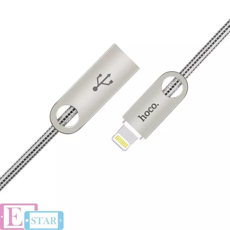Кабель для зарядки и передачи данных Hoco U8 USB to Lightning Silver (Серебро) Кабель для зарядки и передачи данных Hoco U8 USB to Lightning Silver (Серебро)