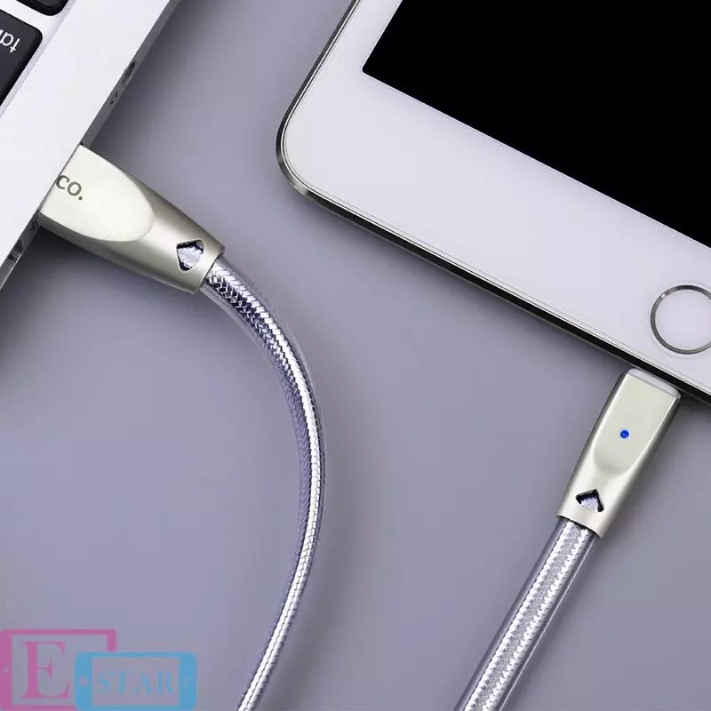 Кабель для зарядки и передачи данных Hoco U9 USB to Lightning 1,2 m Gold (Золото) Кабель для зарядки и передачи данных Hoco U9 USB to Lightning 1,2 m Gold (Золото)