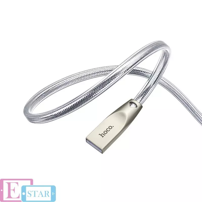 Кабель для заряджання та передачі даних Hoco U9 USB to Type-C 1,2 м Silver (Срібло)