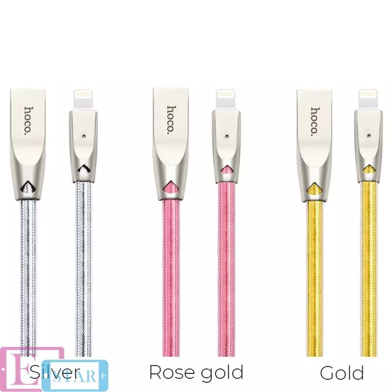 Кабель для зарядки и передачи данных Hoco U9 USB to Lightning 2 m Rose Gold (Розовое золото) Кабель для зарядки и передачи данных Hoco U9 USB to Lightning 2 m Rose Gold (Розовое золото)