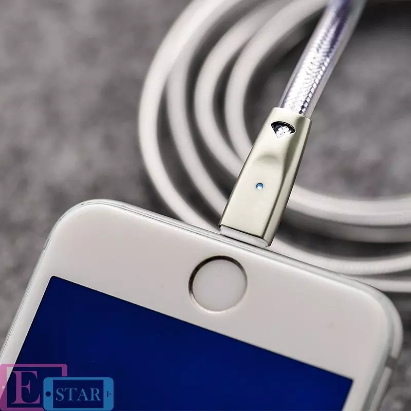 Кабель для зарядки и передачи данных Hoco U9 USB to Lightning 2 m Silver (Серебро) Кабель для зарядки и передачи данных Hoco U9 USB to Lightning 2 m Silver (Серебро)