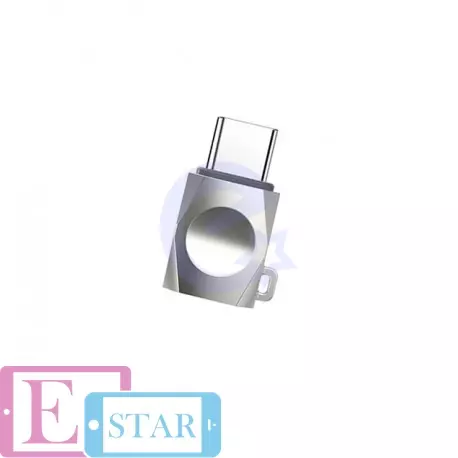 Переходник Hoco UA8 Micro to Type-C Pearl Nickel (Жемчужный никель)