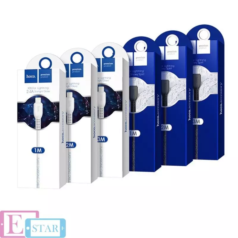 Кабель для зарядки и передачи данных Hoco X20 Flash Lightning 1 м White (Белый) Кабель для зарядки и передачи данных Hoco X20 Flash Lightning 1 м White (Белый)