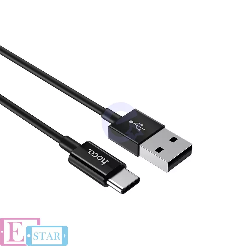 Кабель для зарядки и передачи данных Hoco X23 Skilled USB to Type-C Black (Черный)