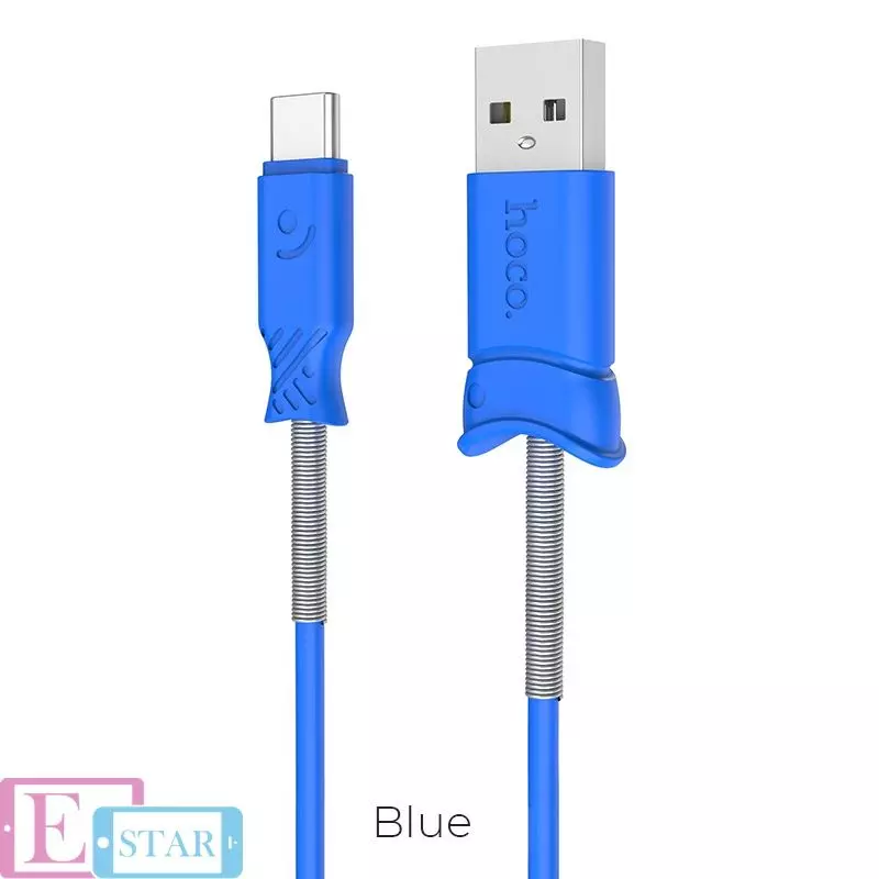 Кабель для зарядки и передачи данных Hoco X24 Pisces USB to Type-C Blue (Синий) Кабель для зарядки и передачи данных Hoco X24 Pisces USB to Type-C Blue (Синий)