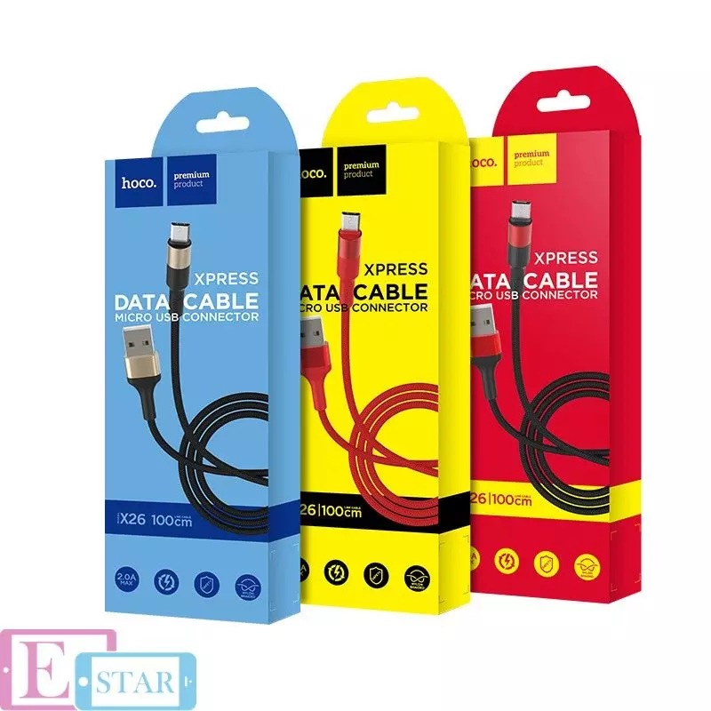 Кабель для заряджання та передачі даних Hoco X26 Xpress USB to Micro-USB Red (Червоний) Кабель для заряджання та передачі даних Hoco X26 Xpress USB to Micro-USB Red (Червоний)