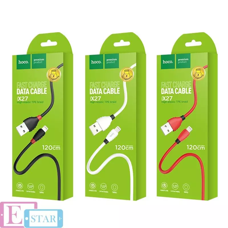 Кабель для зарядки и передачи данных Hoco X27 Excellent Charge Lightning Red (Красный) Кабель для зарядки и передачи данных Hoco X27 Excellent Charge Lightning Red (Красный)