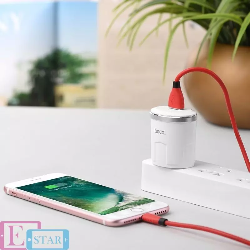 Кабель для зарядки и передачи данных Hoco X27 Excellent Charge Lightning Red (Красный) Кабель для зарядки и передачи данных Hoco X27 Excellent Charge Lightning Red (Красный)