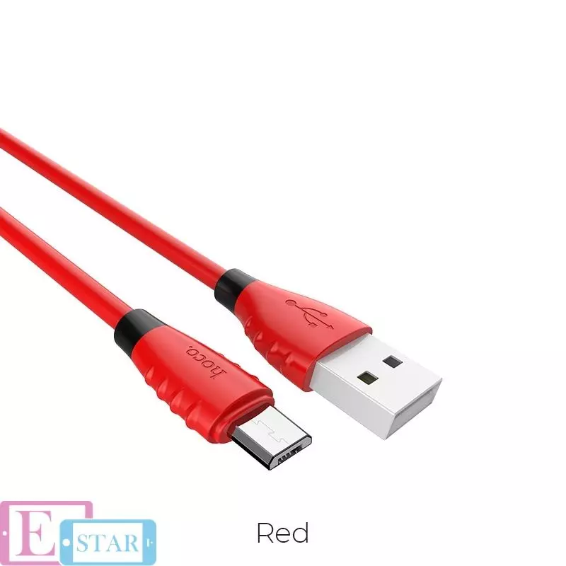 Кабель для заряджання та передачі даних Hoco X27 Excellent Charge Micro-USB Red (Червоний) Кабель для заряджання та передачі даних Hoco X27 Excellent Charge Micro-USB Red (Червоний)