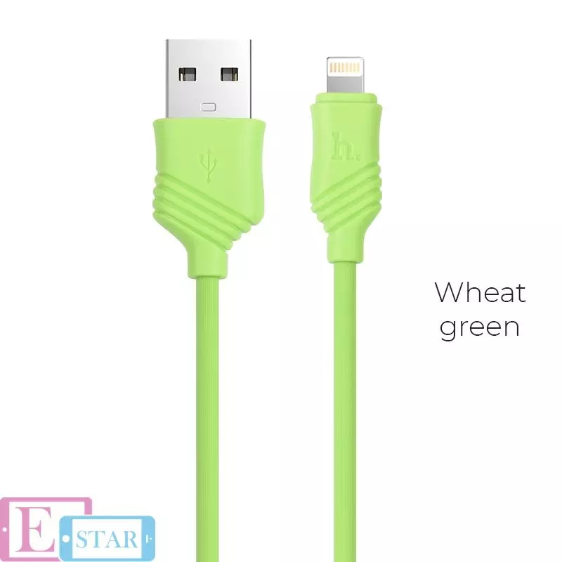 Кабель для зарядки и передачи данных Hoco X6 Lightning Wheat Green (Зеленый) Кабель для зарядки и передачи данных Hoco X6 Lightning Wheat Green (Зеленый)