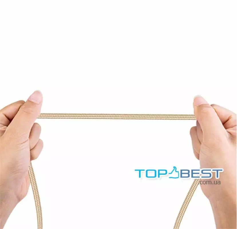 Кабель для заряджання та передачі даних Anomaly тканинна обплетення USB Type C для смартфонів та телефону 1 м Gold (Золотий) Кабель для заряджання та передачі даних Anomaly тканинна обплетення USB Type C для смартфонів та телефону 1 м Gold (Золотий)