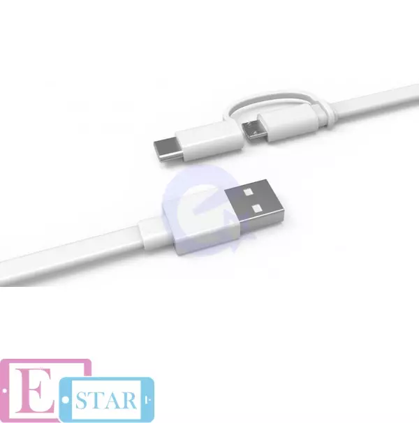 Кабель Huawei AP55S Micro-USB + USB-C 2-in-1 White (Белый) AP55S