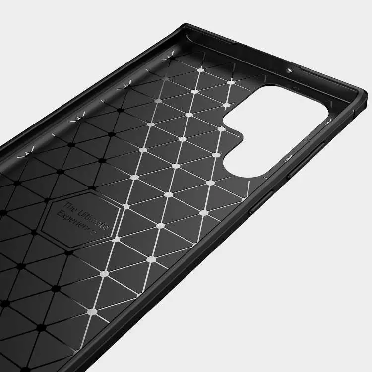 Противоударный чехол бампер для Samsung Galaxy S22 Ultra iPaky Carbon Fiber Black (Черный)