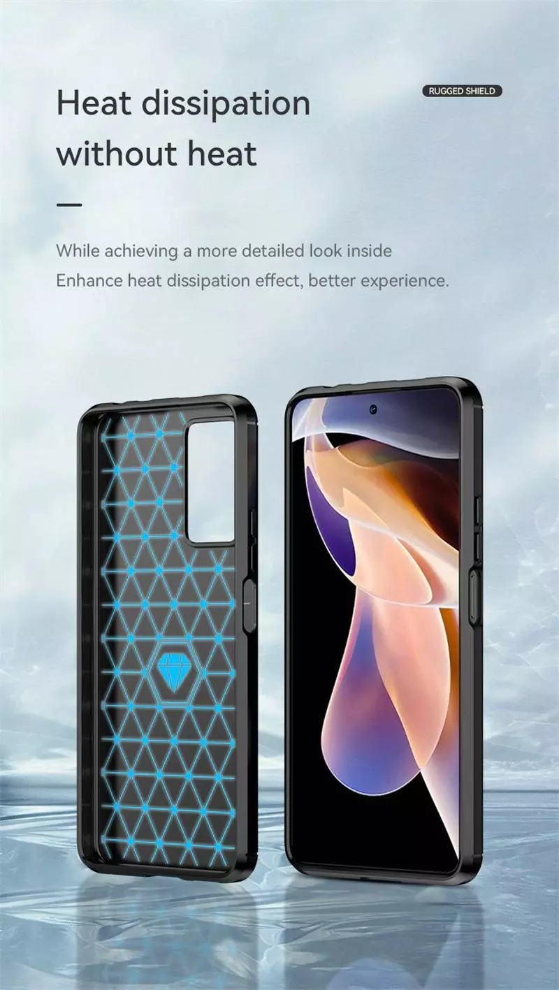 Протиударний чохол бампер для Xiaomi Poco M4 Pro iPaky Carbon Fiber Black (Чорний)