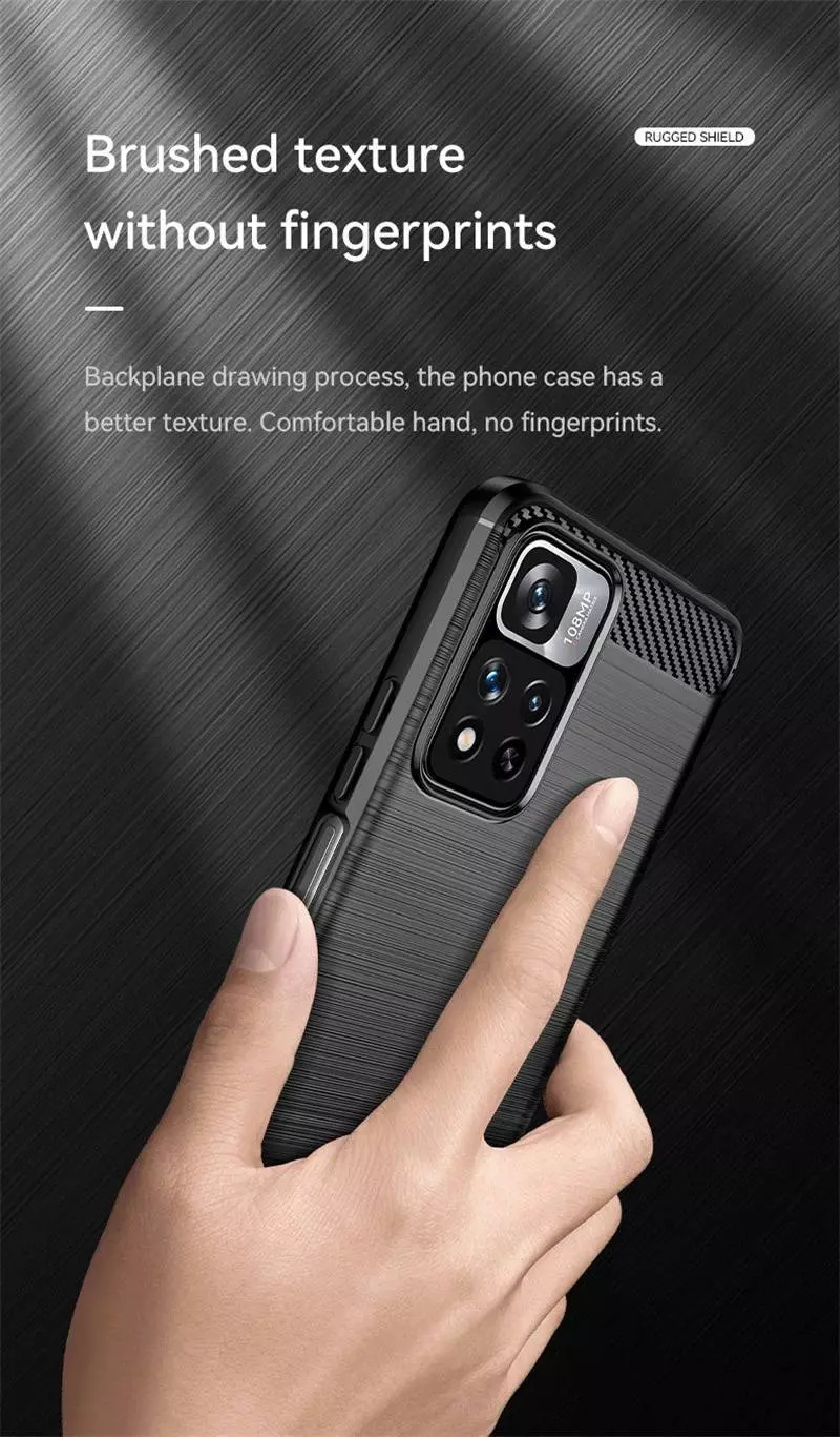 Протиударний чохол бампер для Xiaomi Poco M4 Pro iPaky Carbon Fiber Black (Чорний)