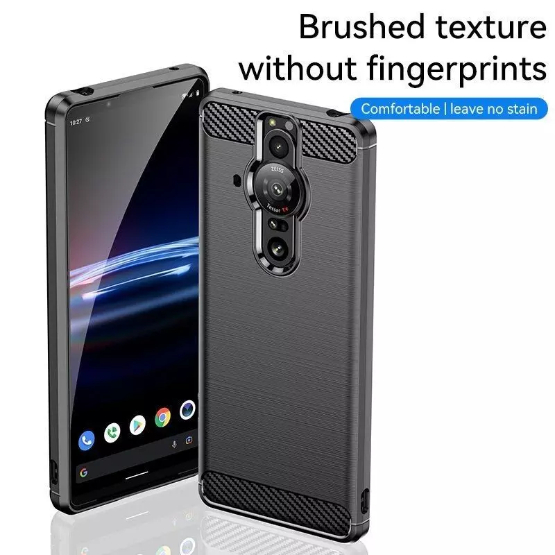 Протиударний чохол бампер для Sony Xperia Pro-I iPaky Carbon Fiber Red (Червоний) Протиударний чохол бампер для Sony Xperia Pro-I iPaky Carbon Fiber Red (Червоний)