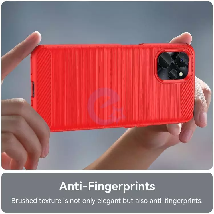 Противоударный чехол бампер для Realme 10s iPaky Carbon Fiber Red (Красный)