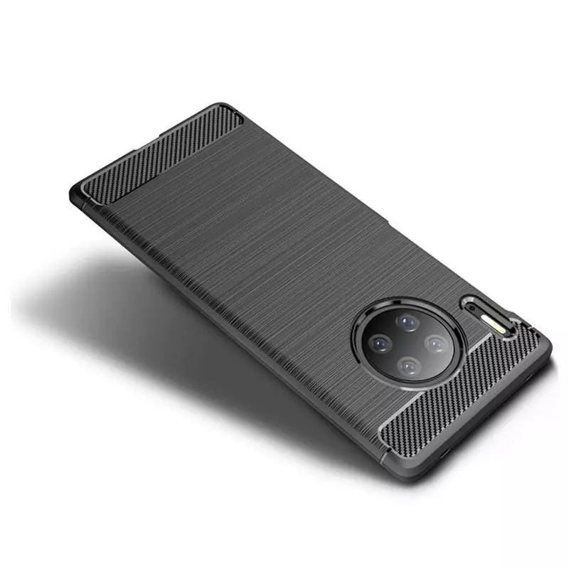 Противоударный чехол бампер для Huawei Mate 50 Pro iPaky Carbon Fiber Black (Черный)