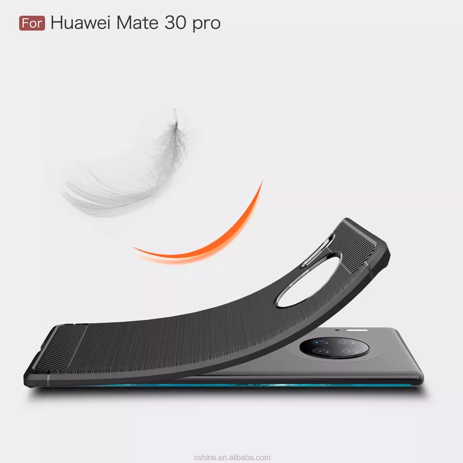 Противоударный чехол бампер для Huawei Mate 50 Pro iPaky Carbon Fiber Black (Черный)