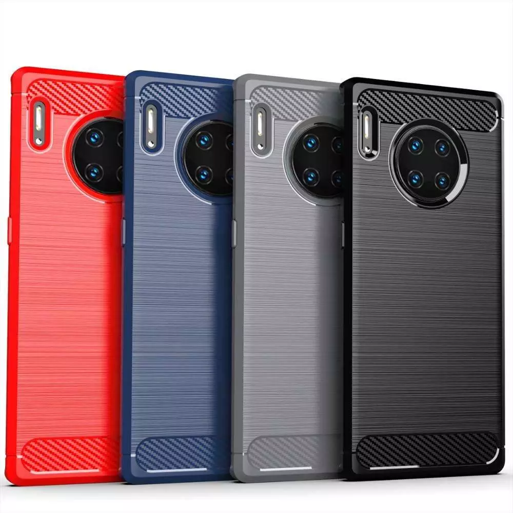 Противоударный чехол бампер для Huawei Mate 50 Pro iPaky Carbon Fiber Black (Черный)