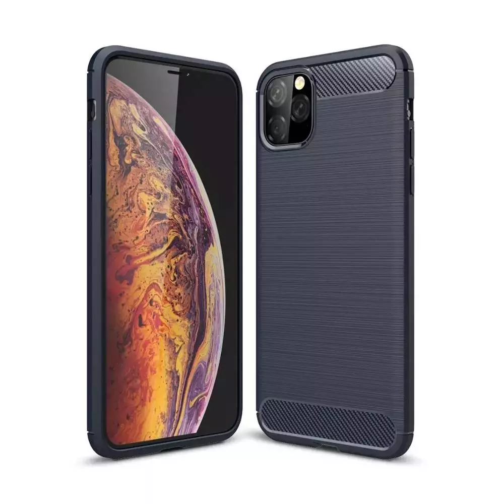 Противоударный чехол бампер для Huawei Nova Y61 iPaky Carbon Fiber Red (Красный)