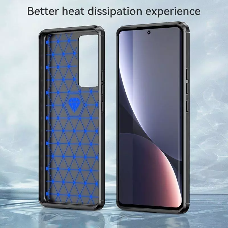 Противоударный чехол бампер для Vivo Y02s iPaky Carbon Fiber Blue (Синий)