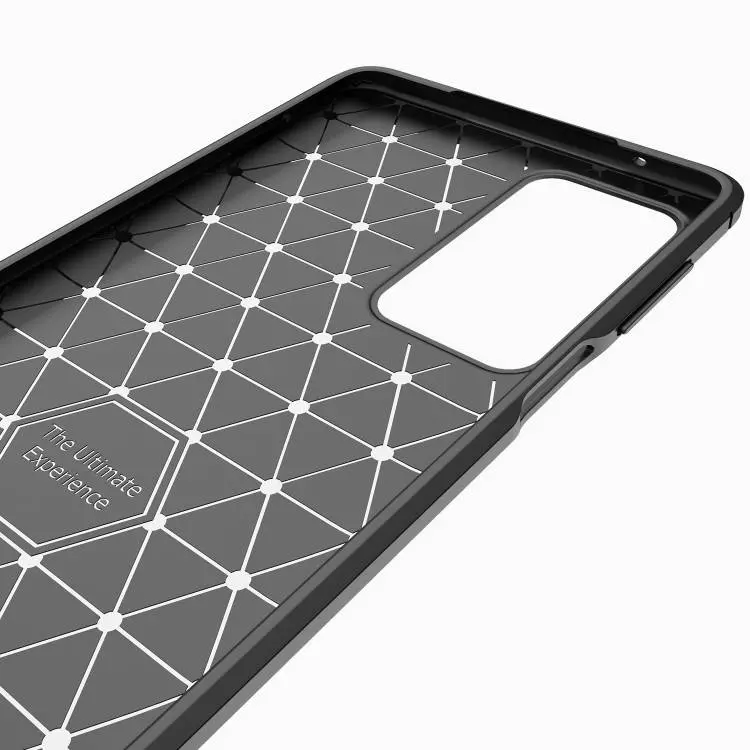 Противоударный чехол бампер для Motorola Edge 20 Pro iPaky Carbon Fiber Blue (Синий)