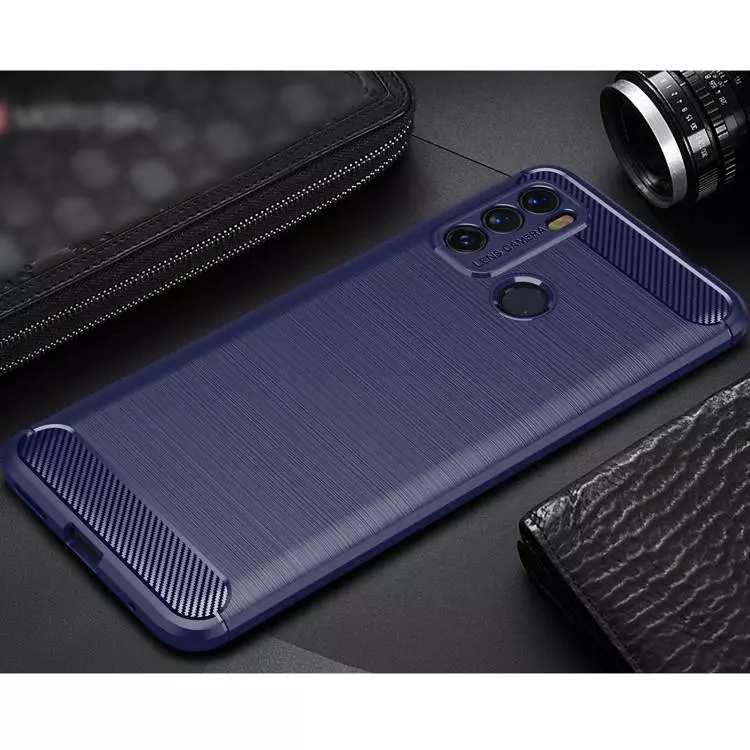 Противоударный чехол бампер для Motorola Moto G60 / Moto G40 Fusion iPaky Carbon Fiber Blue (Синий) Противоударный чехол бампер для Motorola Moto G60 / Moto G40 Fusion iPaky Carbon Fiber Blue (Синий)