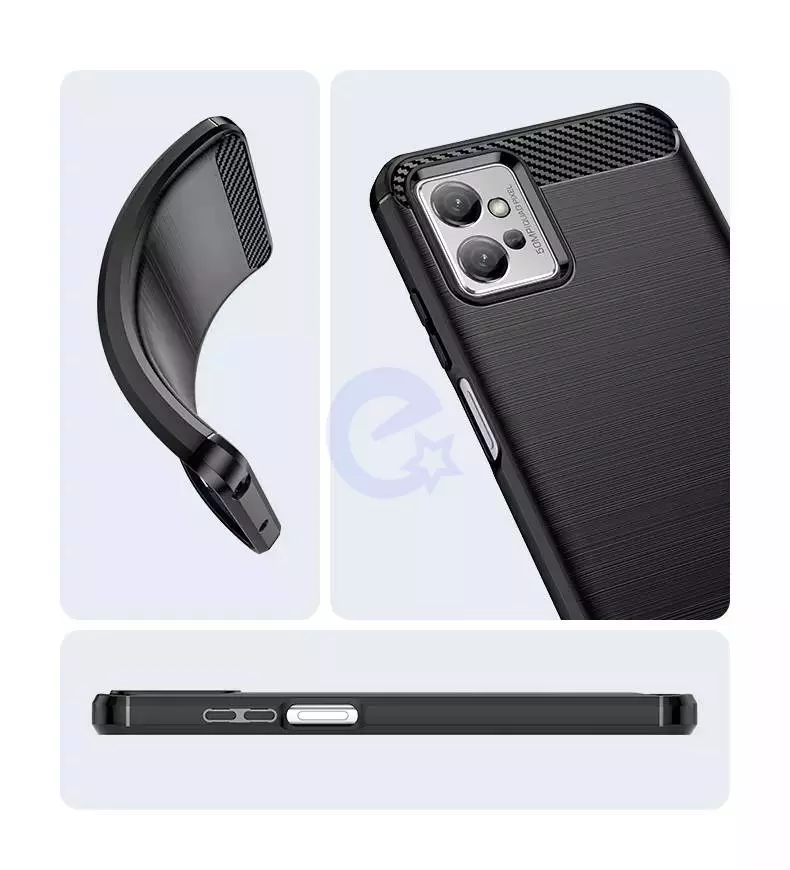 Протиударний чохол бампер для Motorola Moto G73 iPaky Carbon Fiber Blue (Синій)