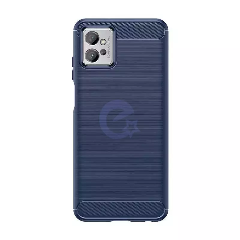 Протиударний чохол бампер для Motorola Moto G73 iPaky Carbon Fiber Blue (Синій)