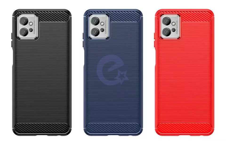 Протиударний чохол бампер для Motorola Moto G73 iPaky Carbon Fiber Blue (Синій)