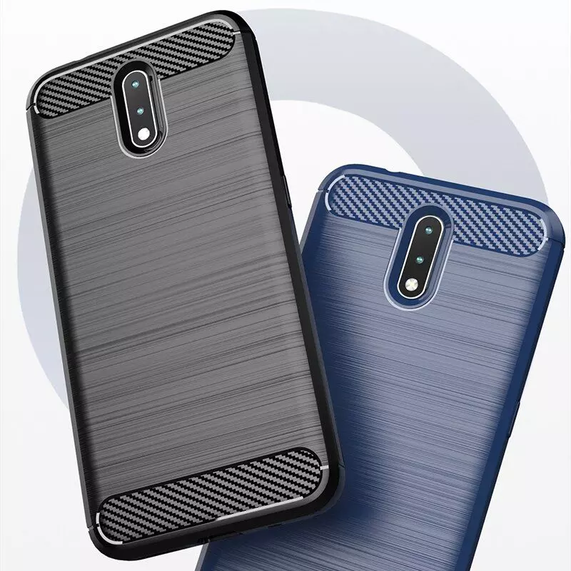 Противоударный чехол бампер для Nokia C01 Plus iPaky Carbon Fiber Red (Красный)