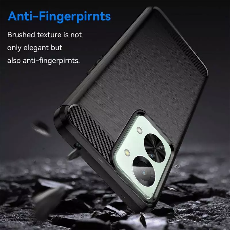 Противоударный чехол бампер для OnePlus Nord N300 iPaky Carbon Fiber Black (Черный)