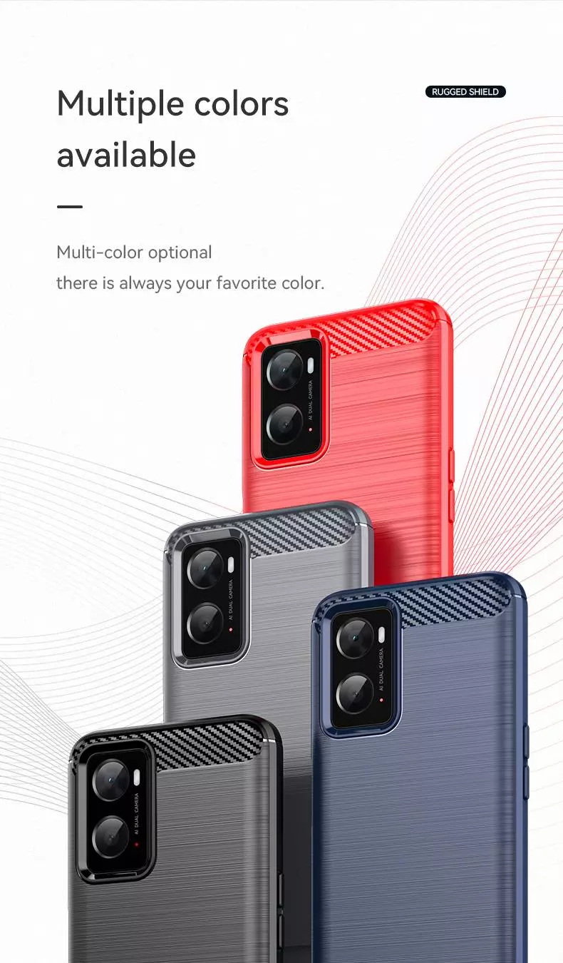 Противоударный чехол бампер для Realme 10 Pro Plus iPaky Carbon Fiber Blue (Синий)