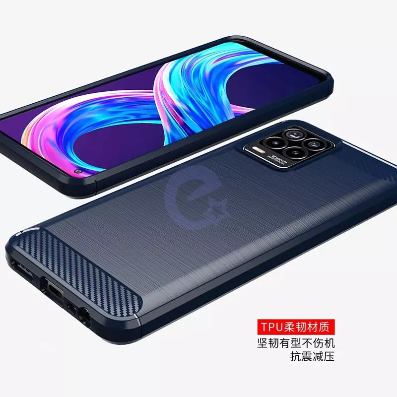Протиударний чохол бампер для Realme GT2 Master iPaky Carbon Fiber Black (Чорний)