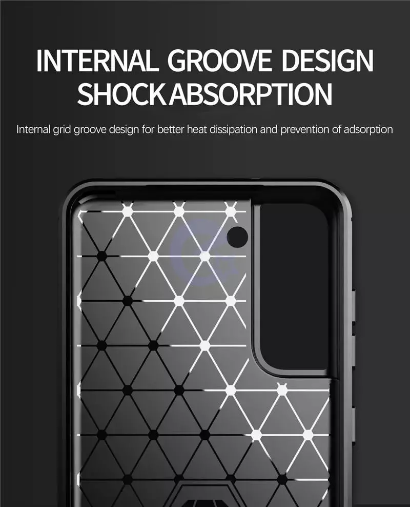 Протиударний чохол бампер для Samsung Galaxy S23 iPaky Carbon Fiber Blue (Синій)