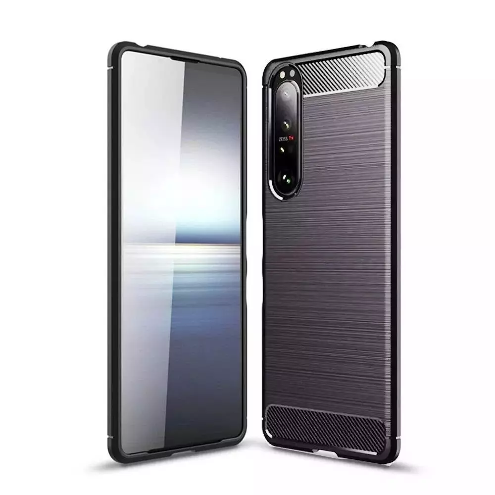 Протиударний чохол бампер для Sony Xperia 5 IV iPaky Carbon Fiber Grey (Сірий)