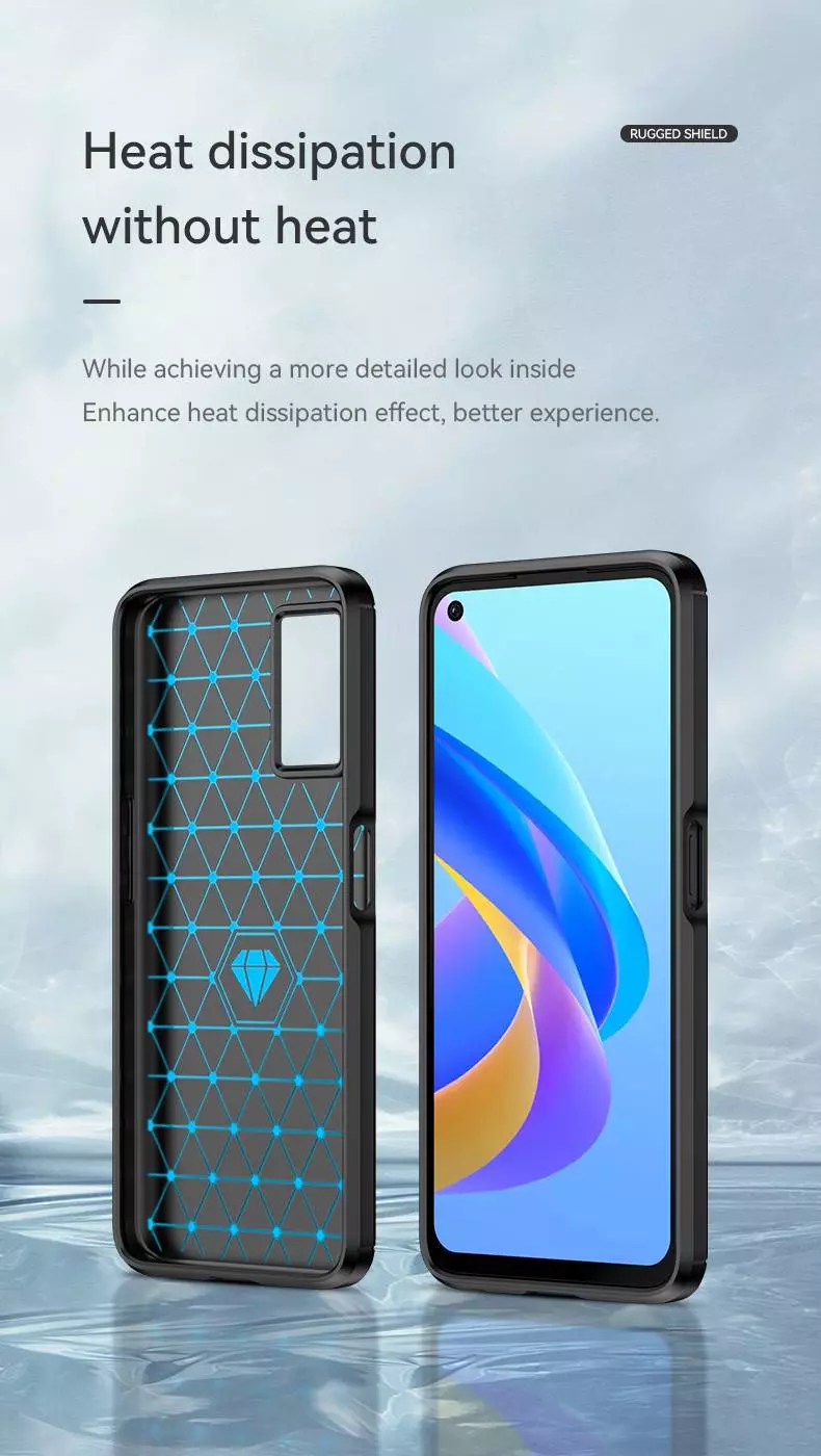 Противоударный чехол бампер для Vivo Y02s iPaky Carbon Fiber Black (Черный)