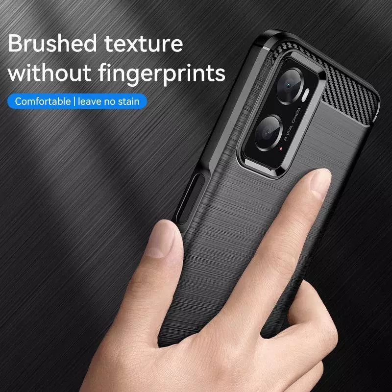 Противоударный чехол бампер для Vivo Y02s iPaky Carbon Fiber Black (Черный)
