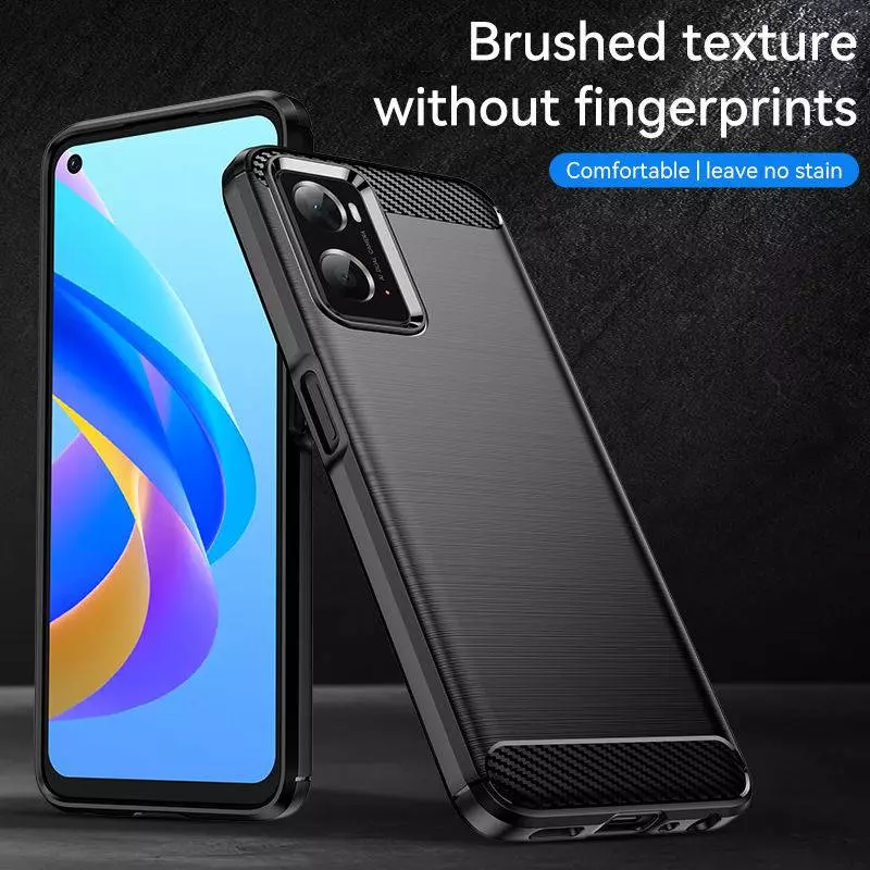 Противоударный чехол бампер для Vivo Y02s iPaky Carbon Fiber Black (Черный)