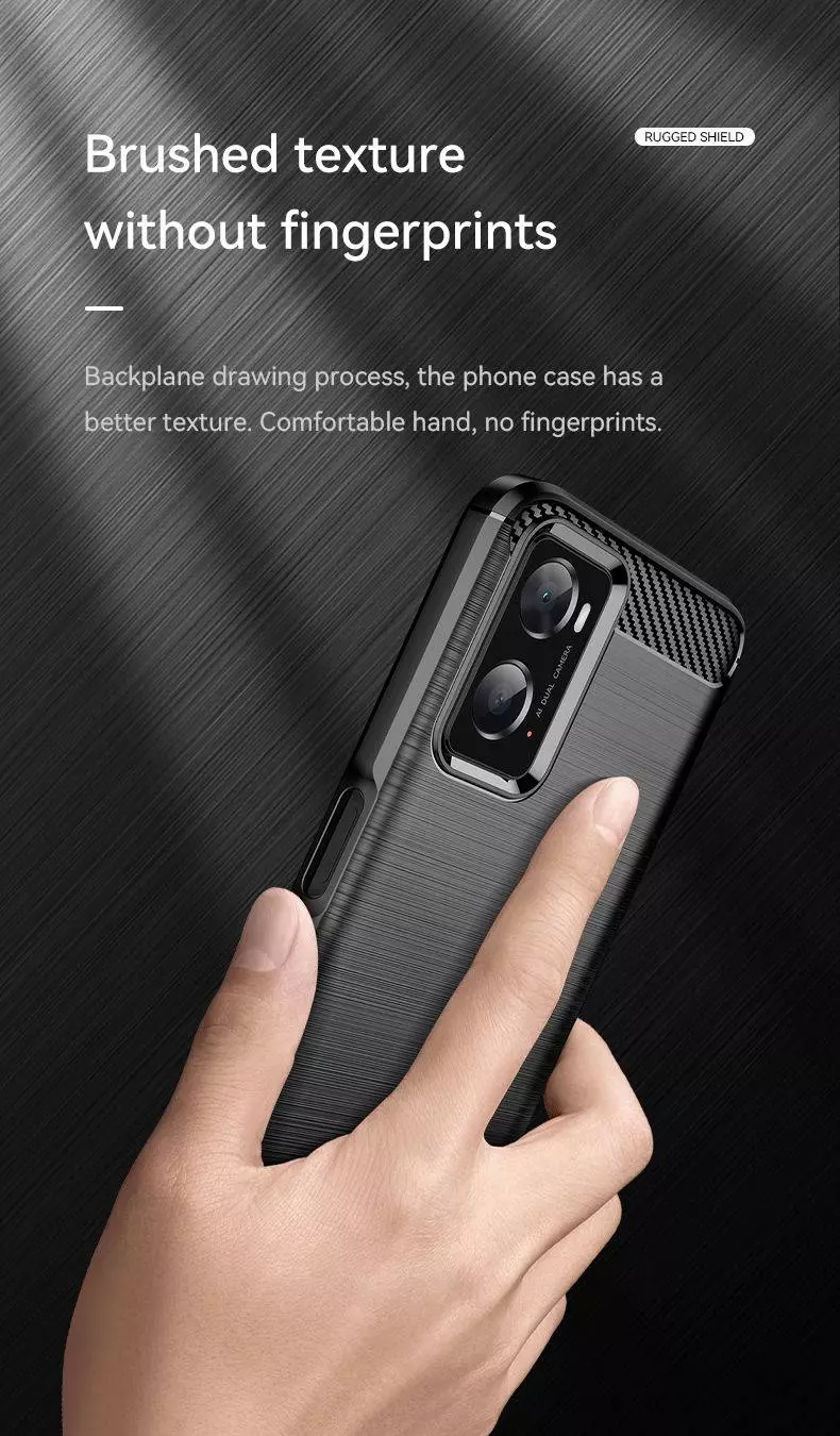Противоударный чехол бампер для Vivo Y02s iPaky Carbon Fiber Black (Черный)