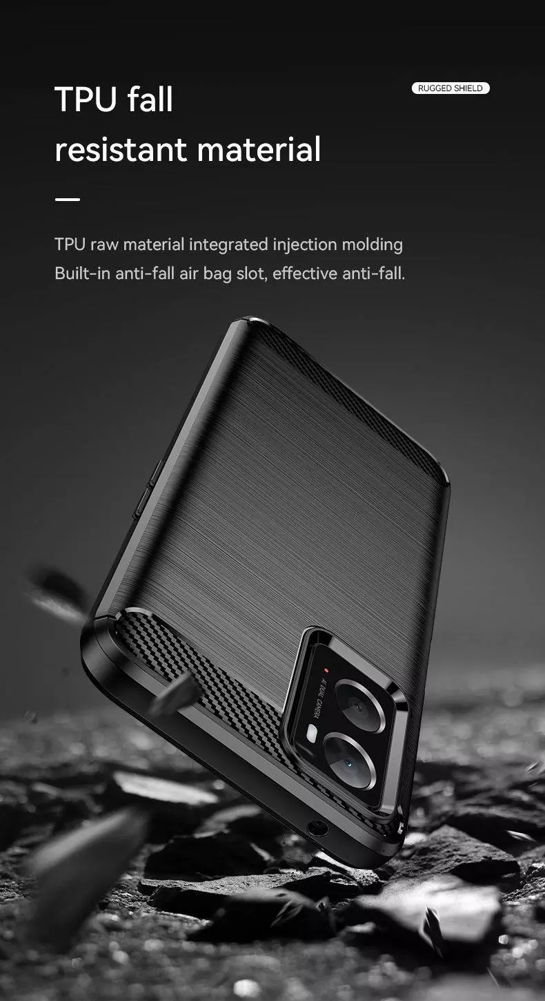 Противоударный чехол бампер для Vivo Y02s iPaky Carbon Fiber Black (Черный)