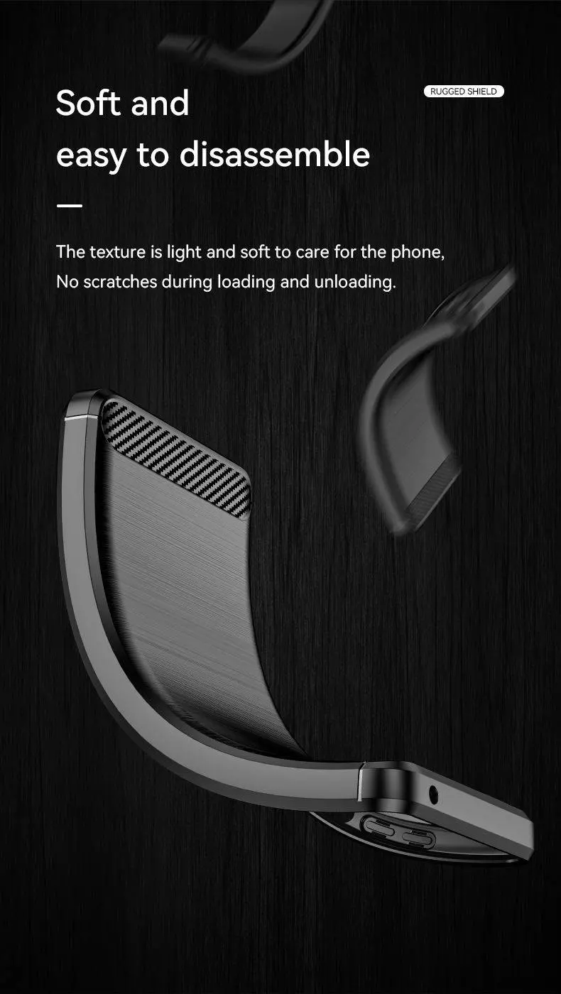 Противоударный чехол бампер для Vivo Y02s iPaky Carbon Fiber Black (Черный)