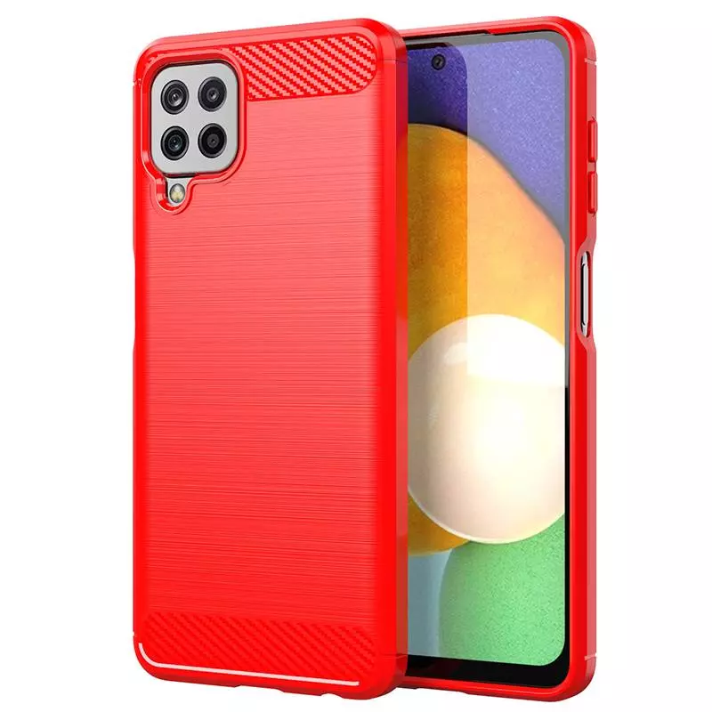 Противоударный чехол бампер для Samsung Galaxy M33 iPaky Carbon Fiber Red (Красный)