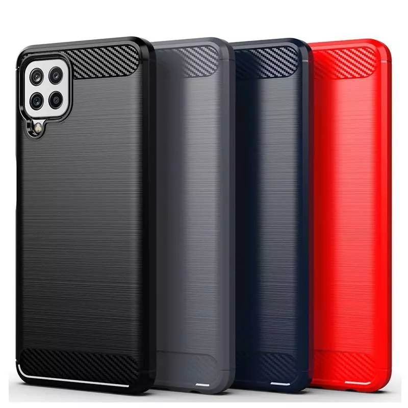 Протиударний чохол бампер для Samsung Galaxy A22 5G iPaky Carbon Fiber Blue (Синій)