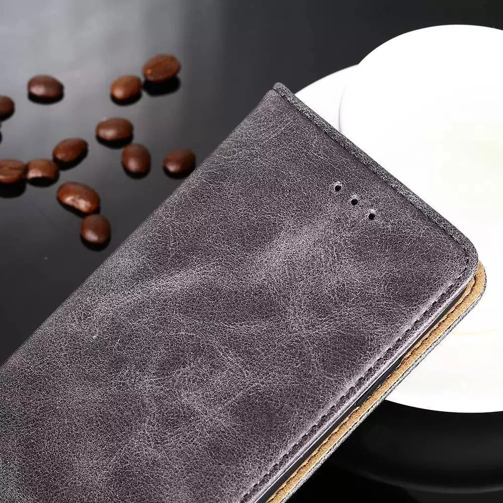 Чехол книжка для Infinix Note 10 Pro idools Retro Brown (Коричневый)