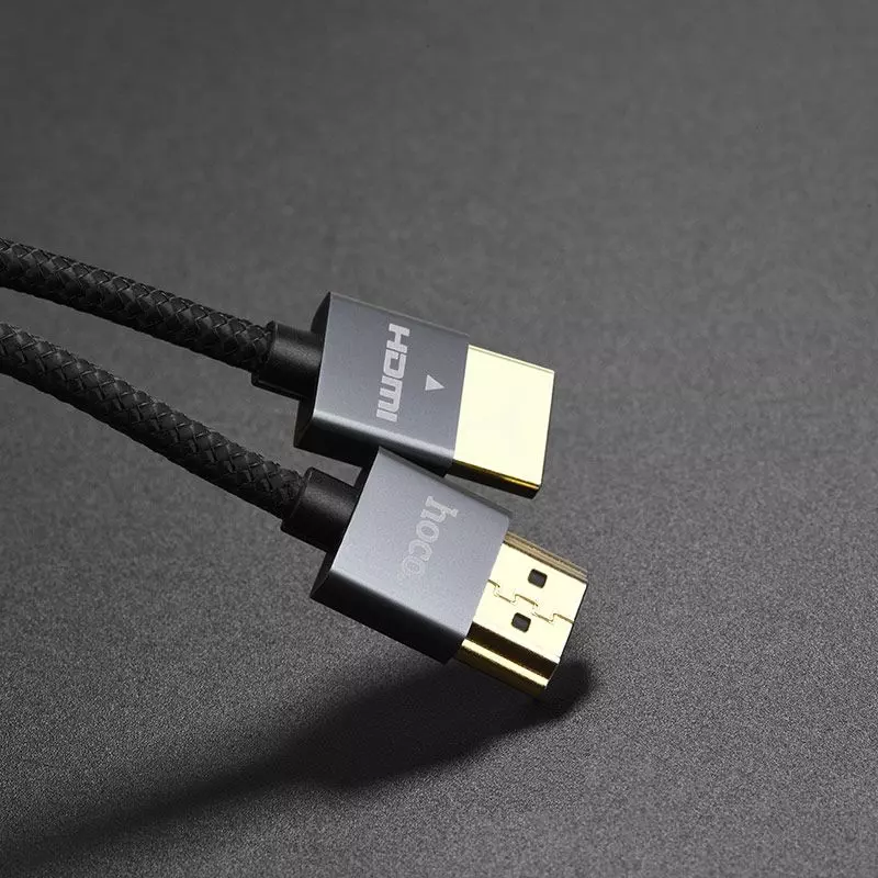 Кабель для синхронизации устройств Hoco Cable HDMI to HDMI 4K Aluminum Alloy Shell Black (Черный) UA12 Кабель для синхронизации устройств Hoco Cable HDMI to HDMI 4K Aluminum Alloy Shell Black (Черный) UA12
