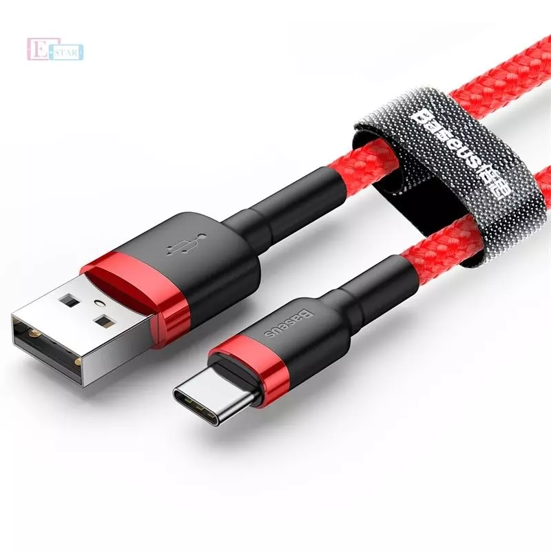 Кабель для заряджання Baseus Kevlar Type C USB 1m Black / Red (Чорний / Червоний) CATKLF - B09 Кабель для заряджання Baseus Kevlar Type C USB 1m Black / Red (Чорний / Червоний) CATKLF - B09