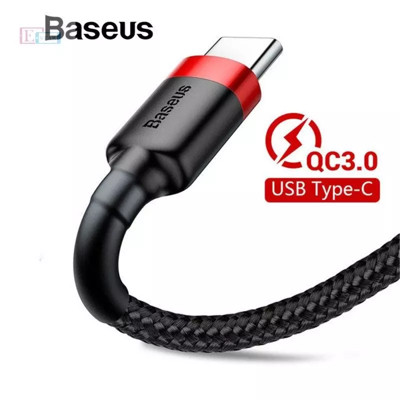 Кабель для заряджання Baseus Kevlar Type C USB 1m Black / Red (Чорний / Червоний) CATKLF - B09 Кабель для заряджання Baseus Kevlar Type C USB 1m Black / Red (Чорний / Червоний) CATKLF - B09