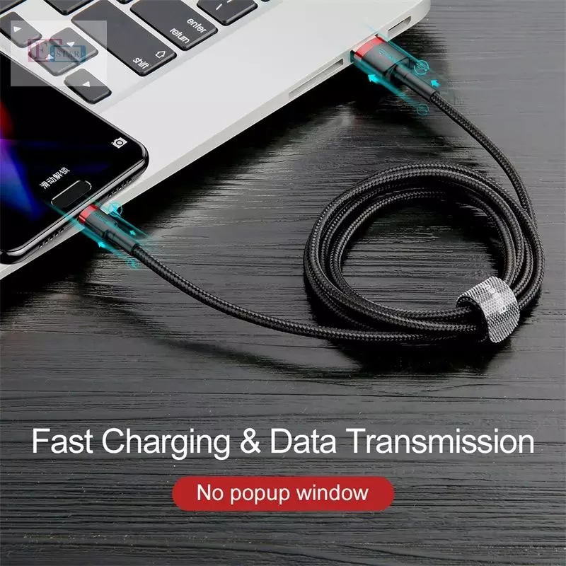 Кабель для заряджання Baseus Kevlar Type C USB 1m Black / Red (Чорний / Червоний) CATKLF - B09 Кабель для заряджання Baseus Kevlar Type C USB 1m Black / Red (Чорний / Червоний) CATKLF - B09